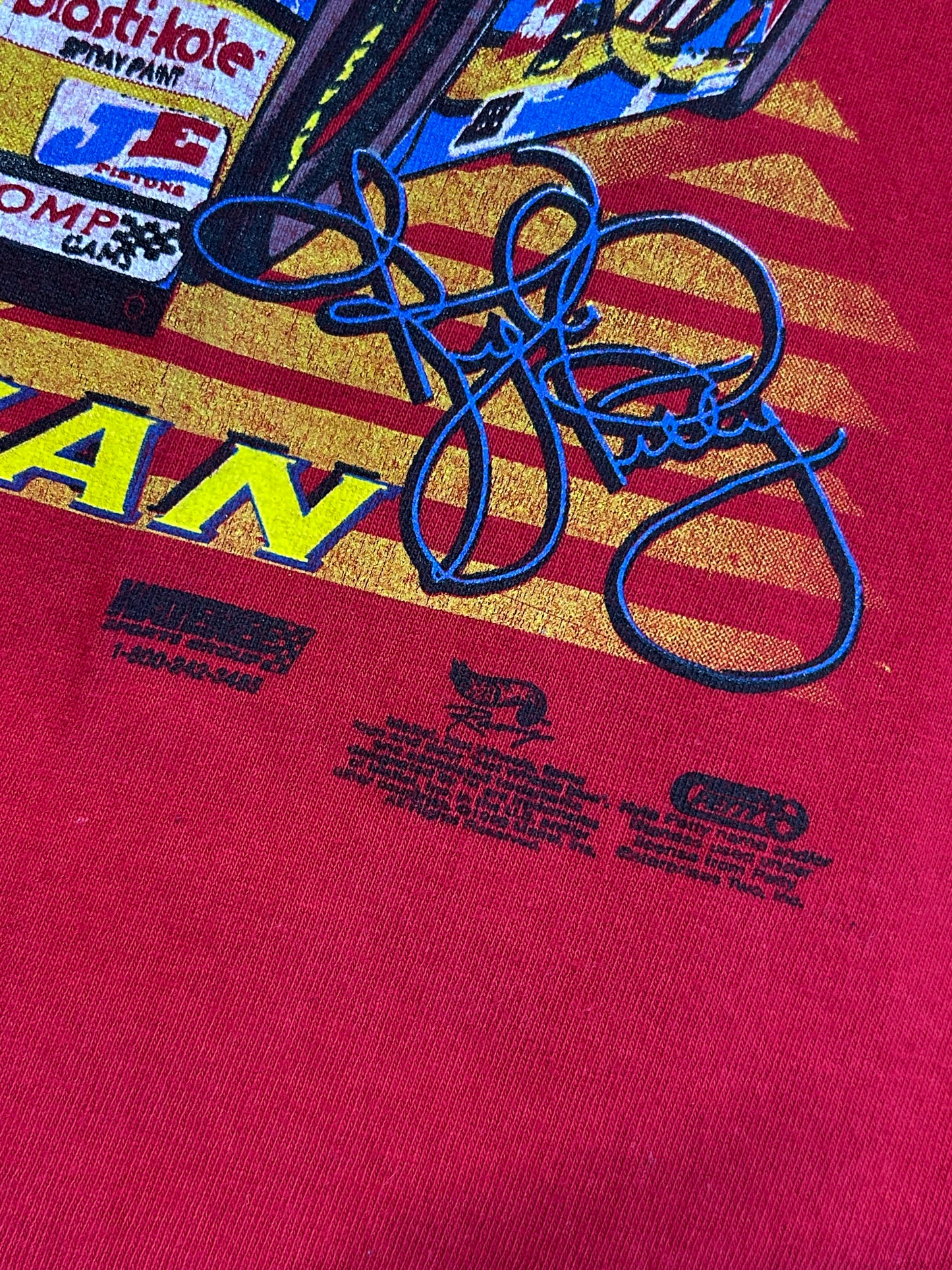 Vintage 90s Kyle Petty Can You Take The Heat Hot Wheels Tee