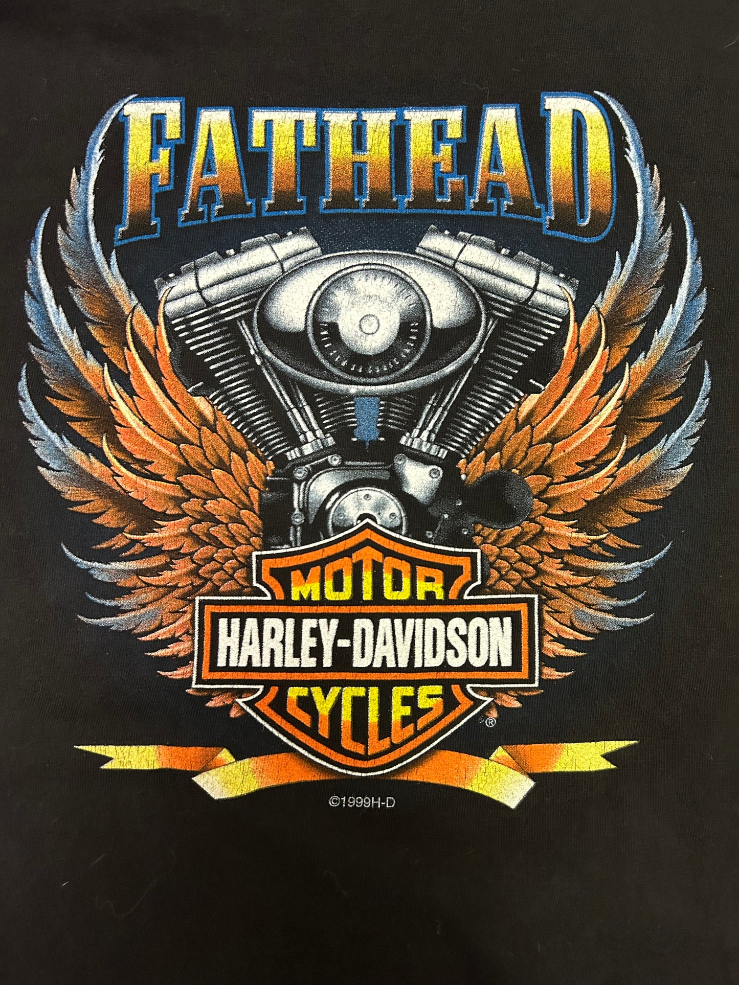 Vintage 1999 Fathead Harley Davidson Oakdale, New York Tee