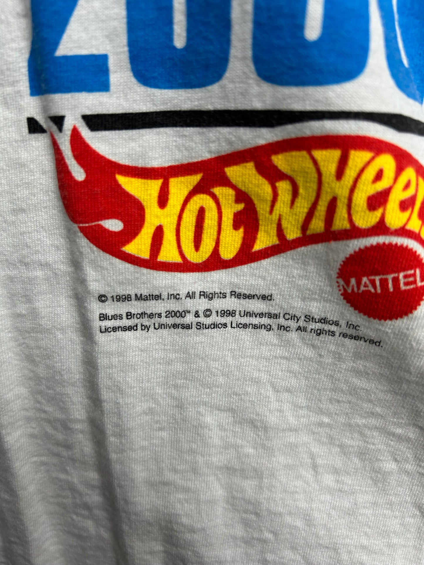 Vintage 1998 Blues Brothers Hot Wheels NASCAR Tee