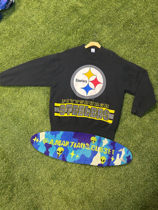 Vintage 1995 Pittsburgh Steelers NFL Crewneck Front & Back Hit