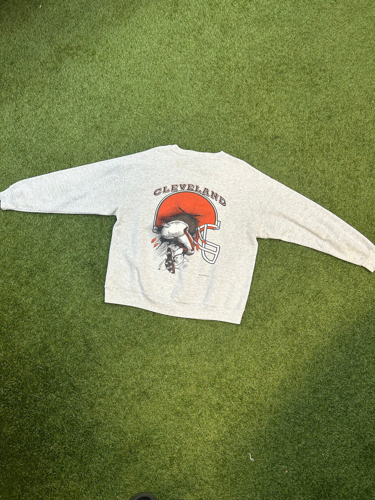 Vintage 1993 Cleveland Browns NFL Fighting Dog Crewneck
