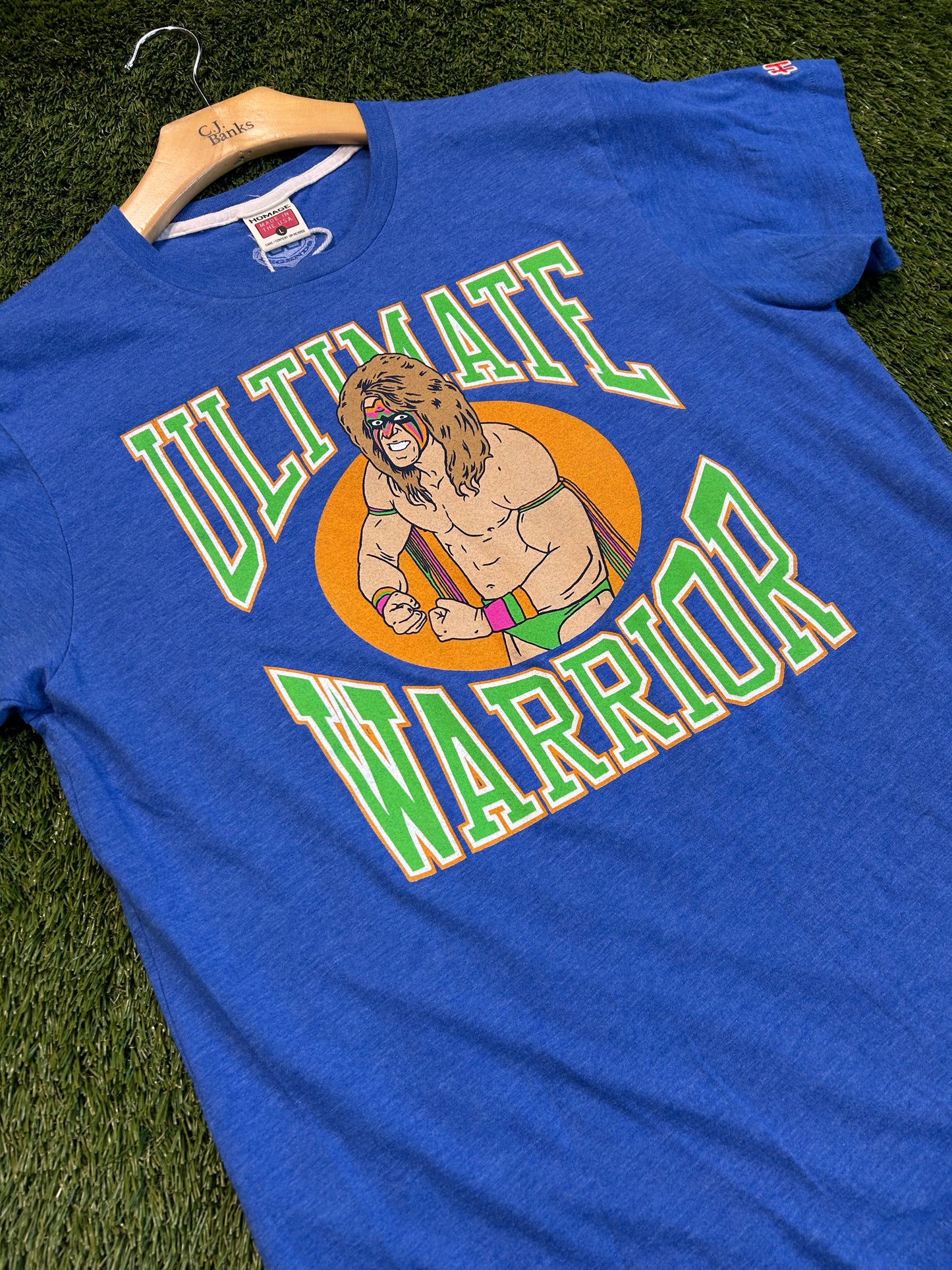 Retro Style Reprint Ultimate Warrior Wrestler Tee