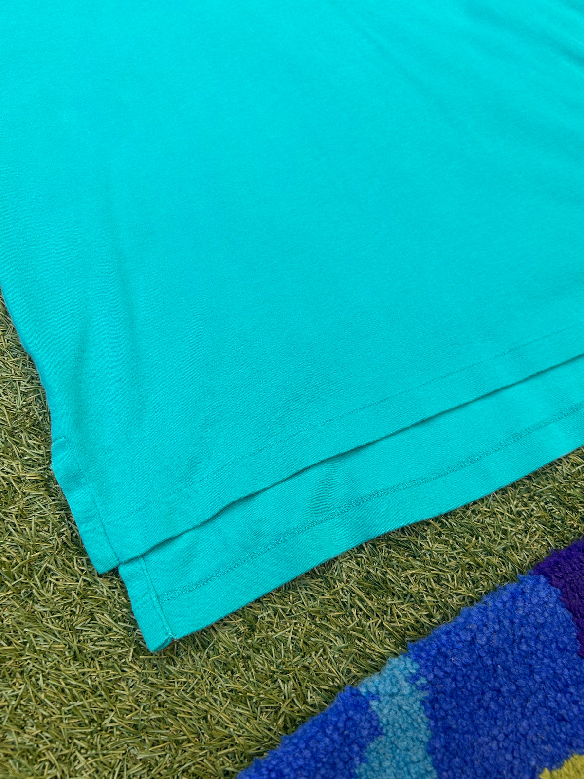 Vintage Silver Tag Polo Ralph Lauren Teal W/Gold Logo