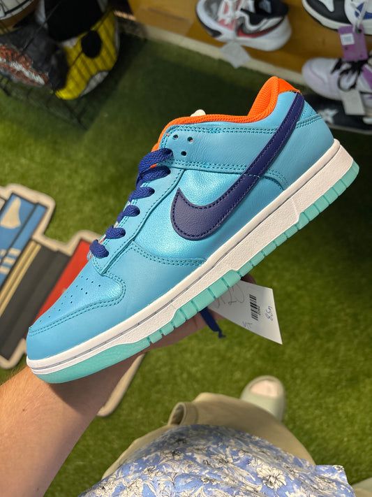 Nike dunk low blue orange size 8.5