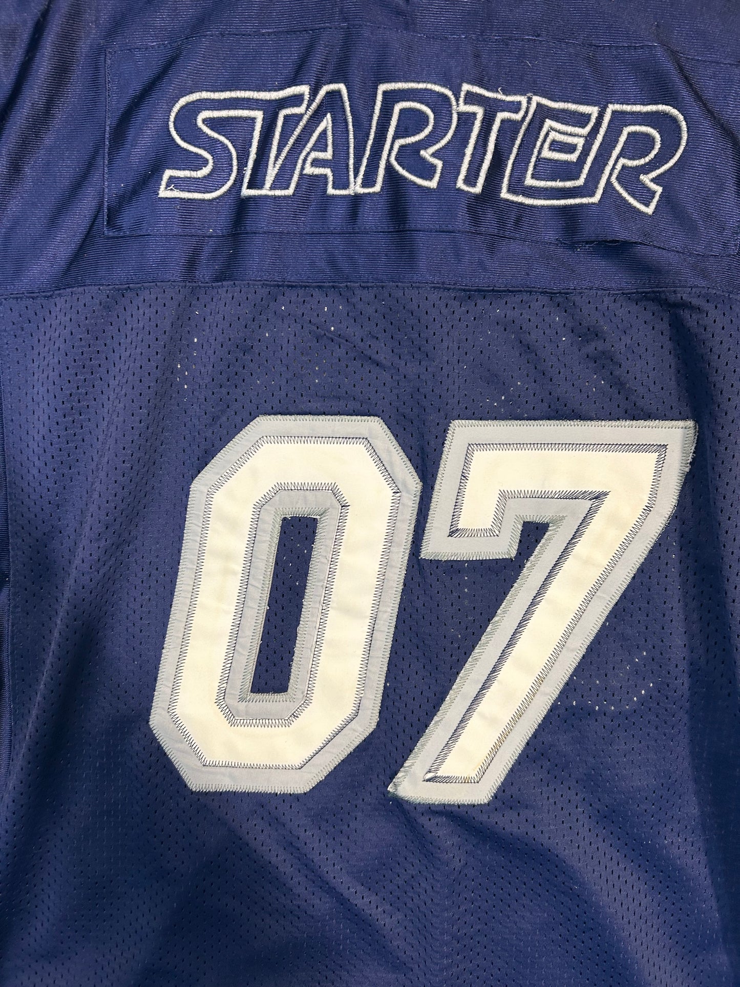 Vintage Starter #07 Blue Football Jersey
