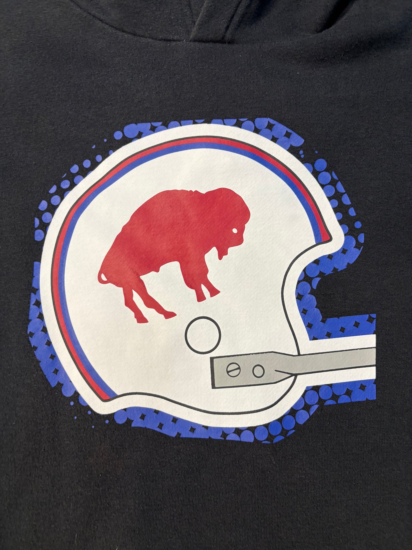 Black Buffalo Bills Mitchell & Ness Throwbacks Hoodie Kids Size Large 14/16