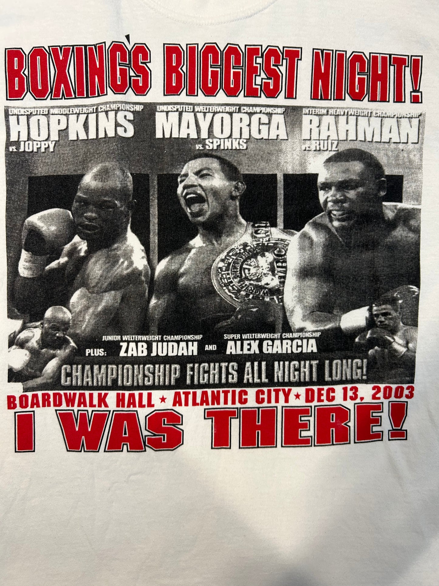 2003 Boxings Biggest Night Tee