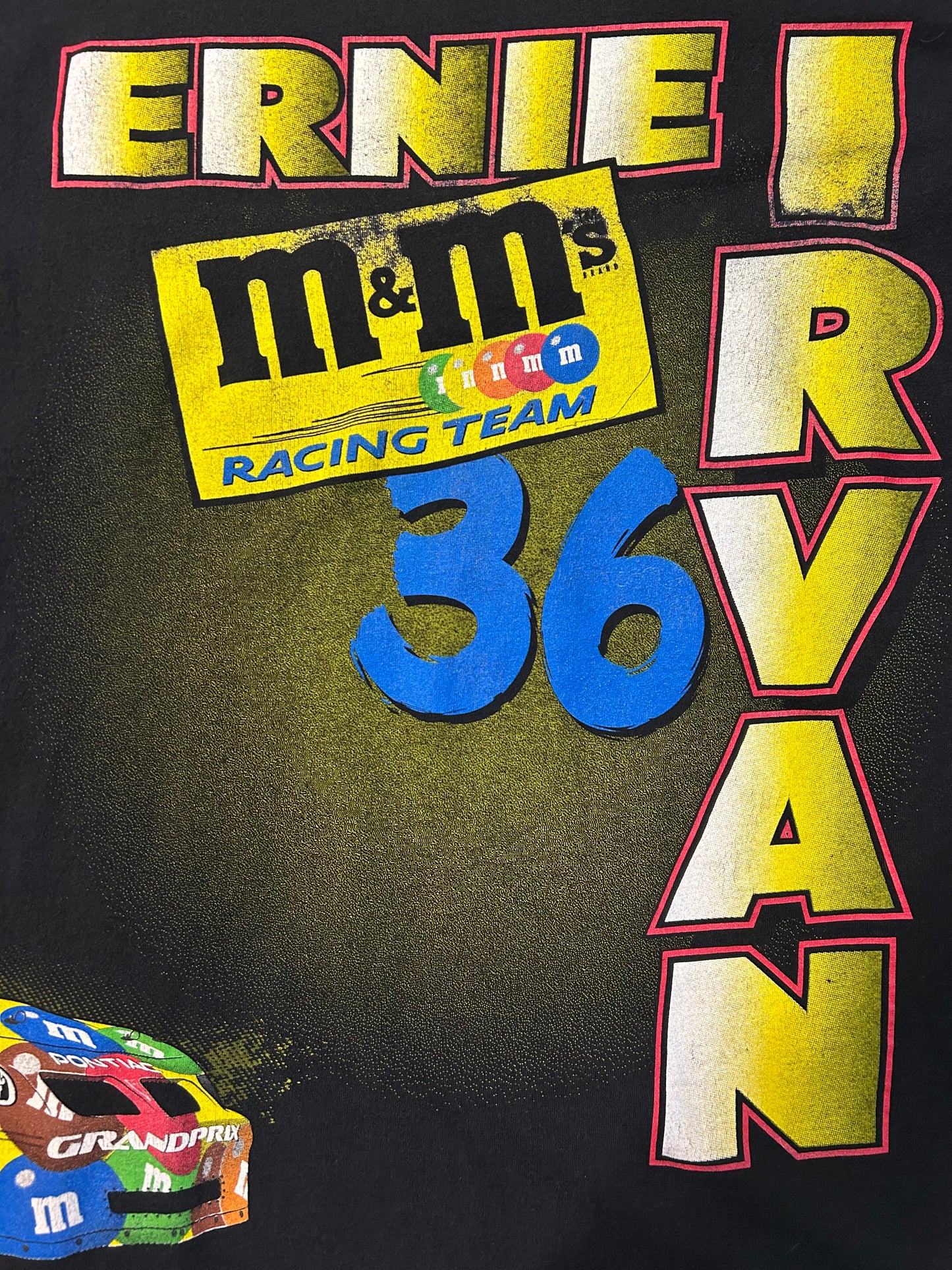 Vintage 1999 Ernie Irvan M&M NASCAR Tee