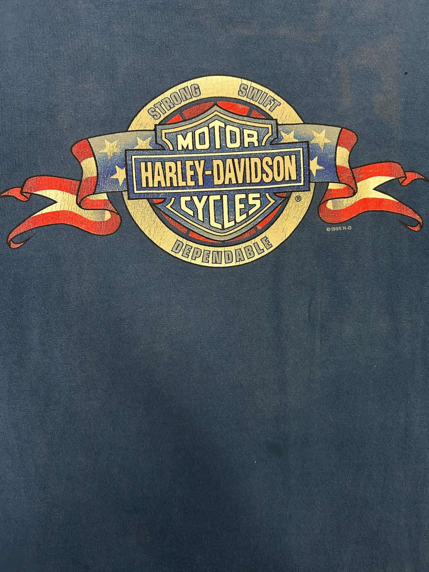 Rare Vintage 1995 Harley Davidson Mansfield Ohio Tee