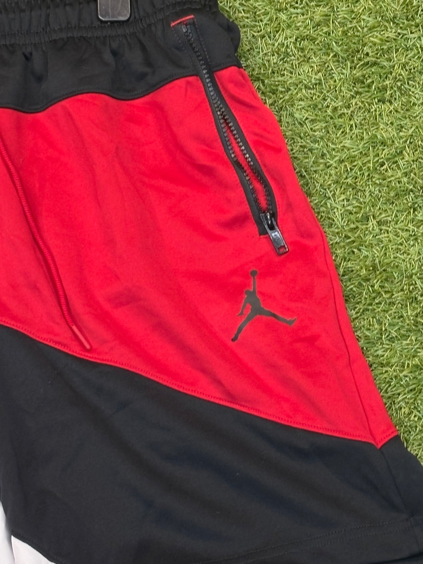 Youth Jordan Colorblock Shorts with zipper pockets