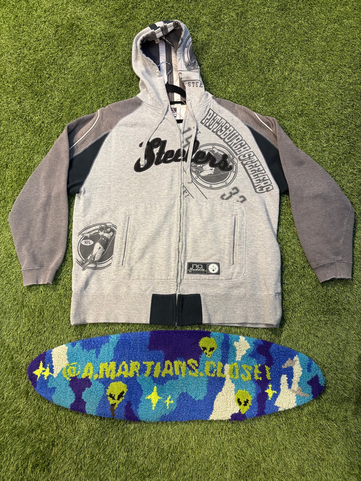 Multi Grey Pittsburgh Steelers No Huddle Tag Size 2XL