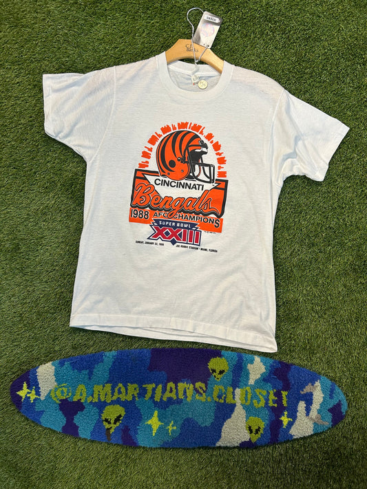 Vintage 1989 Cincinnati Bengals NFL AFC Champions Tee