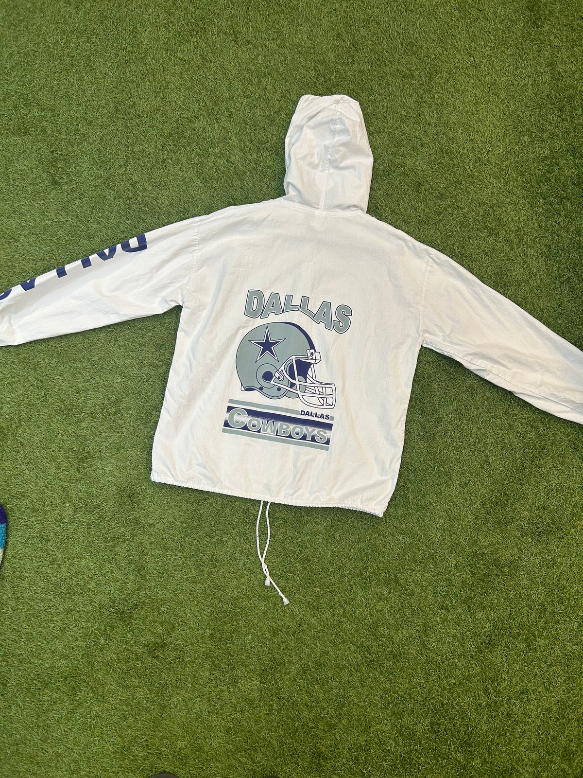 Vintage 90s Dallas Cowboys Drawstring Lightweight Jacket