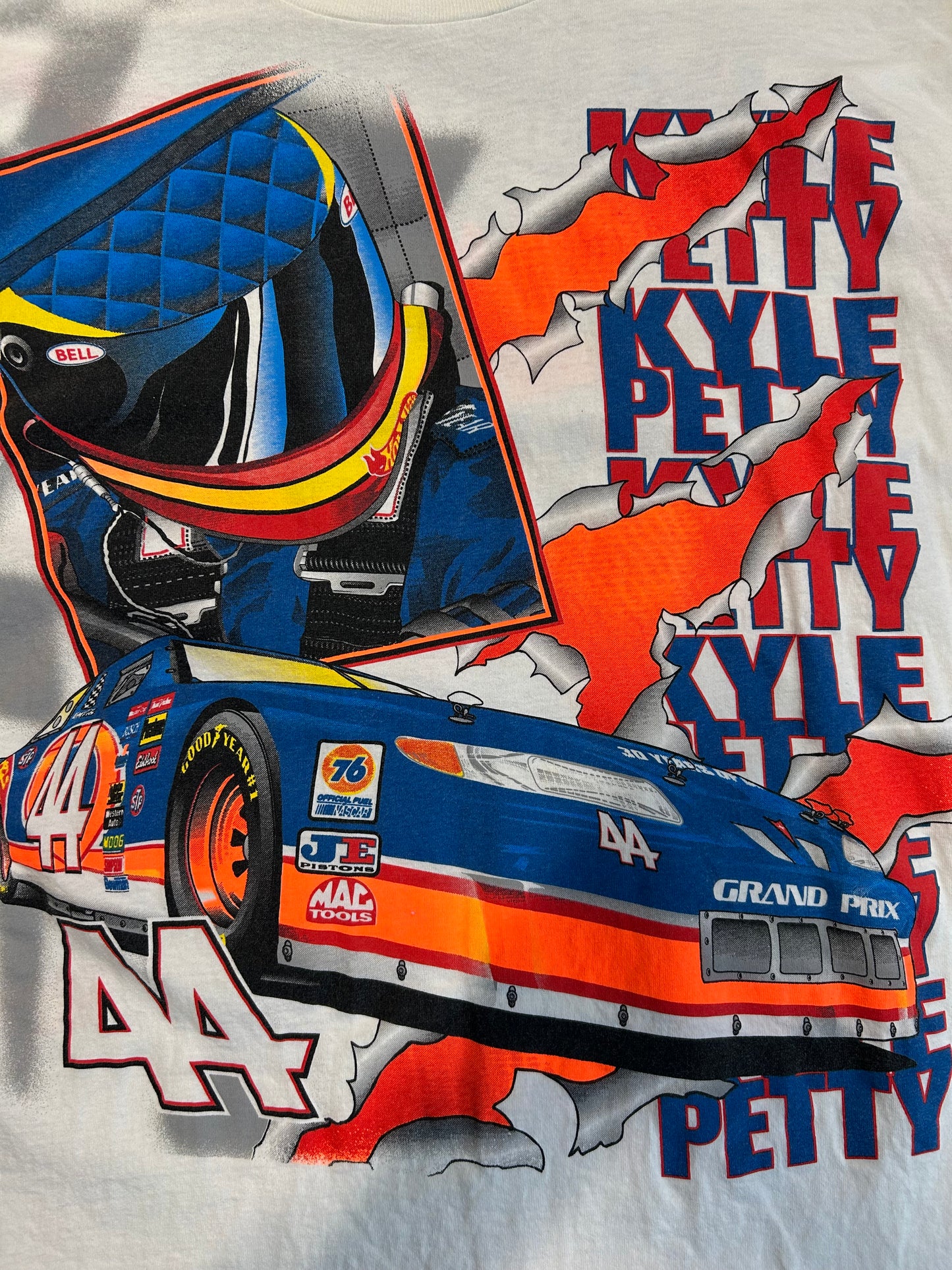 Rare Vintage 1998 Kyle Petty #44 Hot Wheels NASCAR Tee