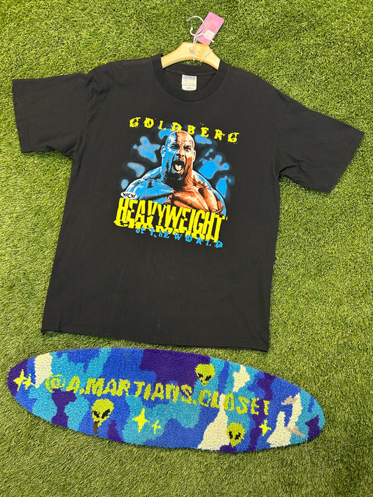 Vintage 90s WCW Heavyweight Of The World Goldberg Tee