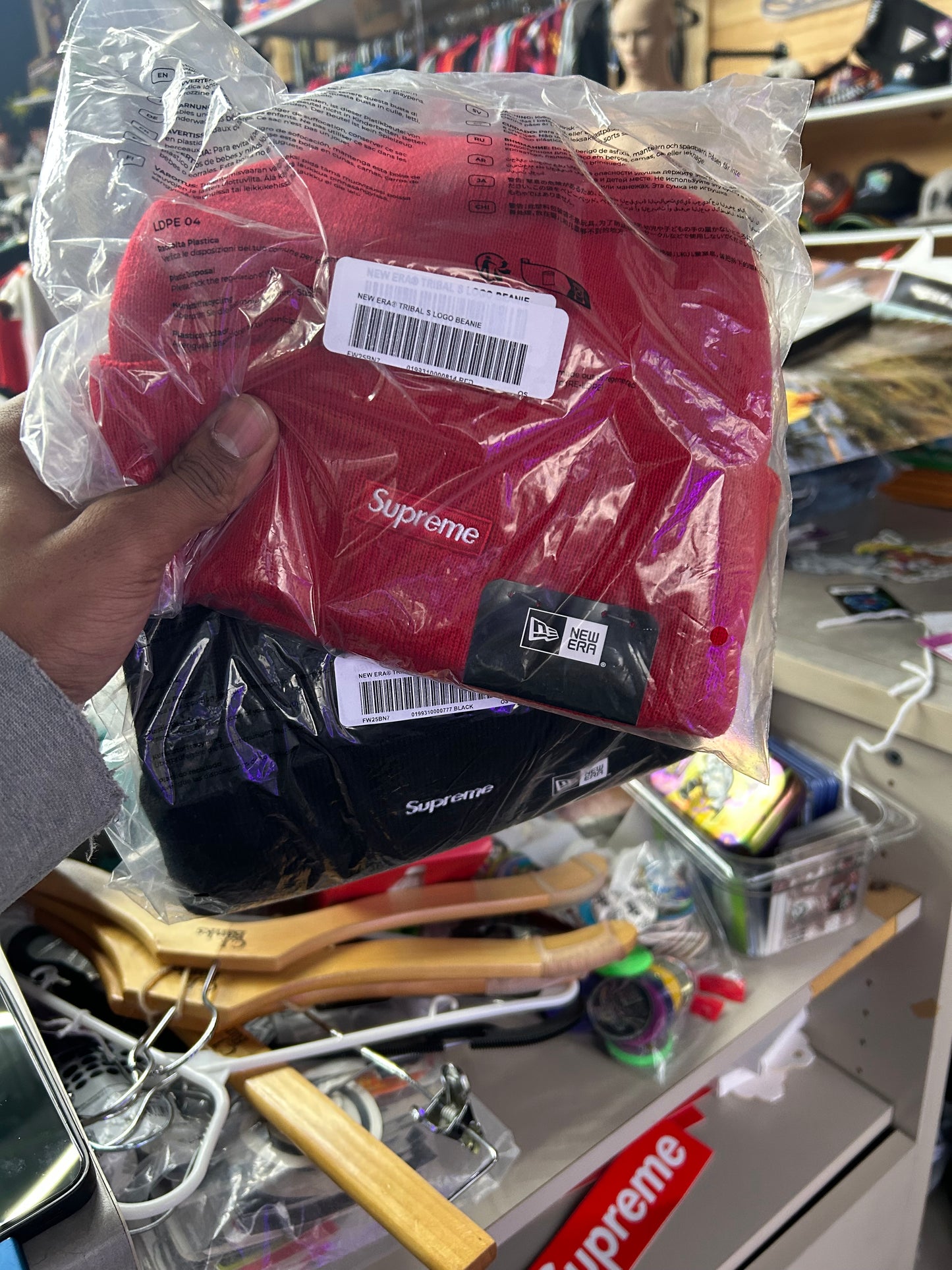 Supreme New Era Tribal S Logo Beanie