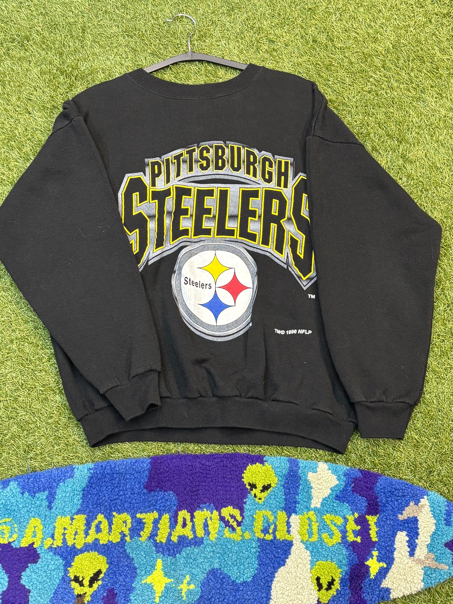 Vintage Logo7 Pittsburgh Steelers NFL Crewneck