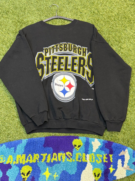 Vintage Logo7 Pittsburgh Steelers NFL Crewneck