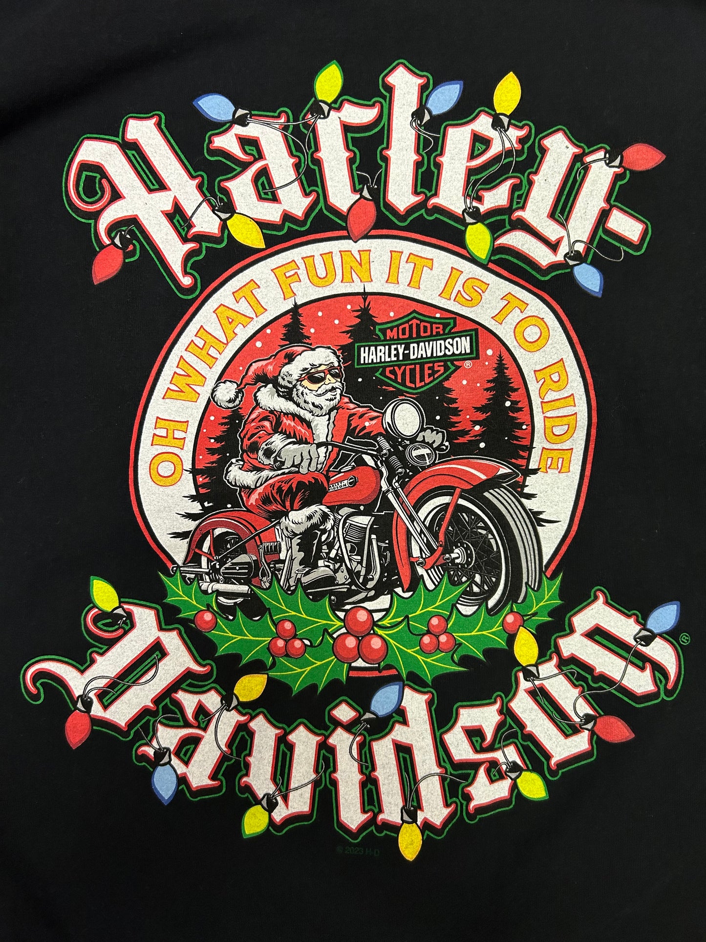 Mad River Harley Davidson Santa Clause Tee