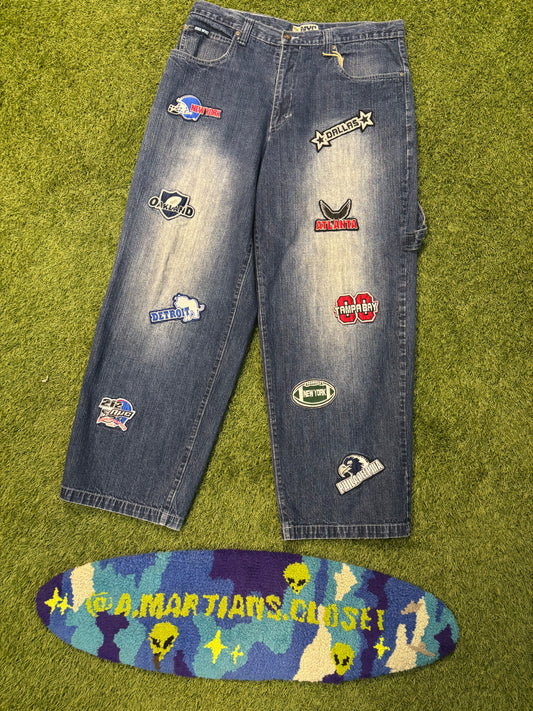 2004 NYC Brand Denim NFL All Star Patch Jeans