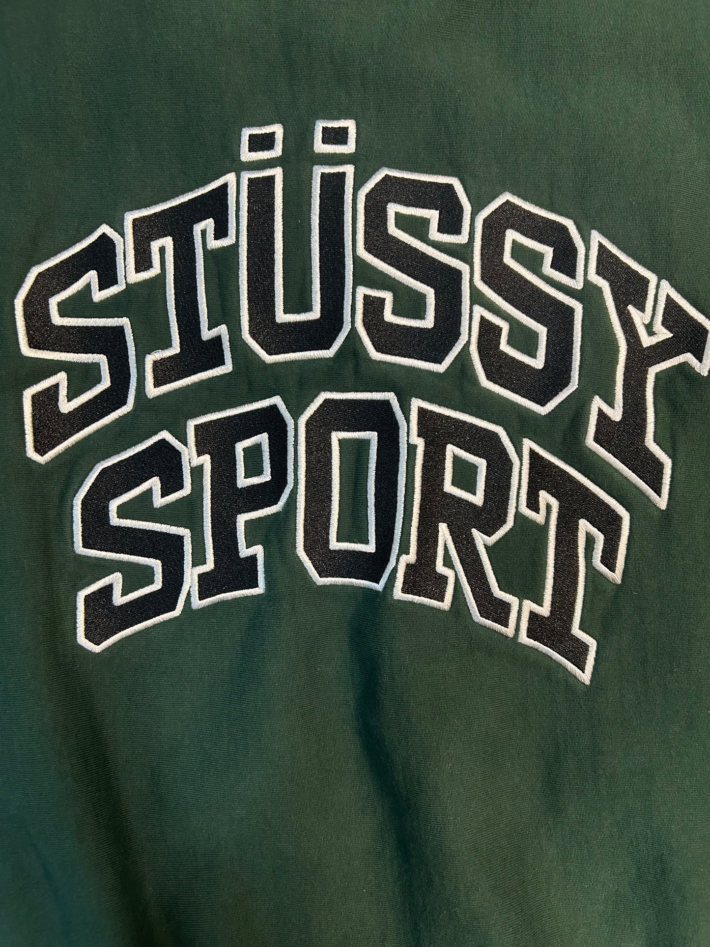 Stussy Sports Green Crewneck Relaxed Fit
