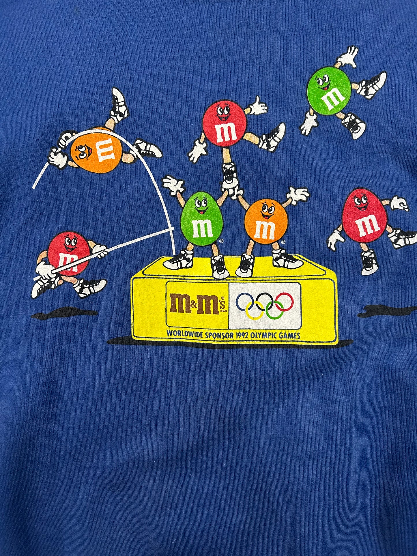 Vintage 1992 M&Ms Chocolate Olympic Games Sponsor Crewneck