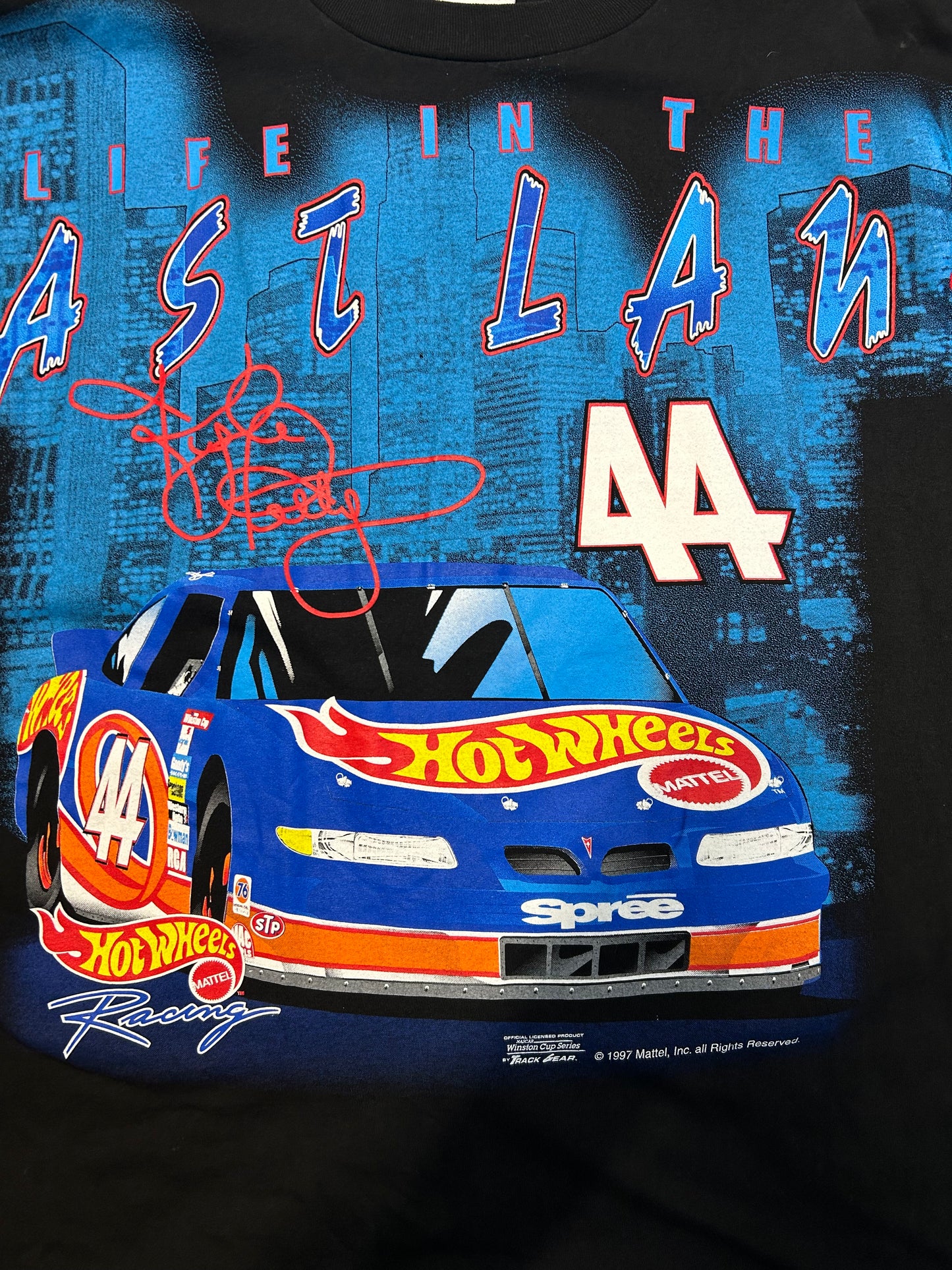 Rare Vintage 1997 Kyle Petty #44 NASCAR AOP Tee