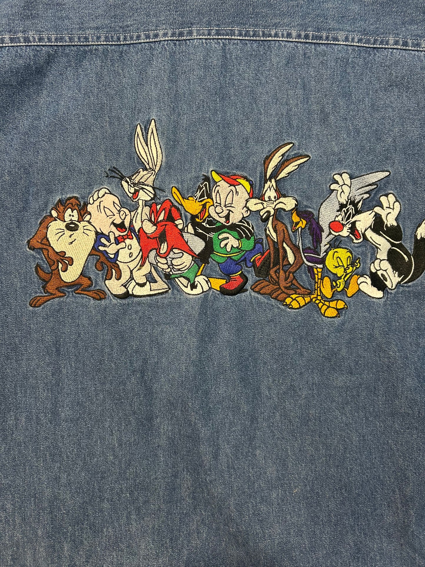 Vintage 1992 Acme Clothing Co. Looney Tunes Crew Denim Button Down