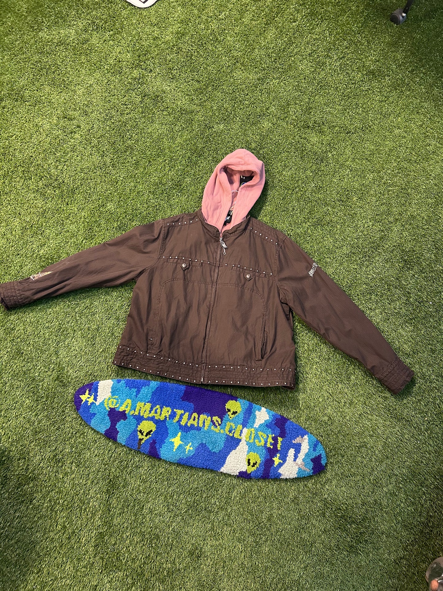 Vintage 90s Harley Davidson Pink Under Hoodie Women’s Jacket