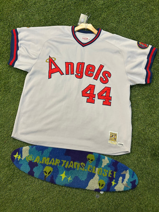 Vintage MLB California Angels Reggie Jackson Mitchell & Ness Baseball Jersey