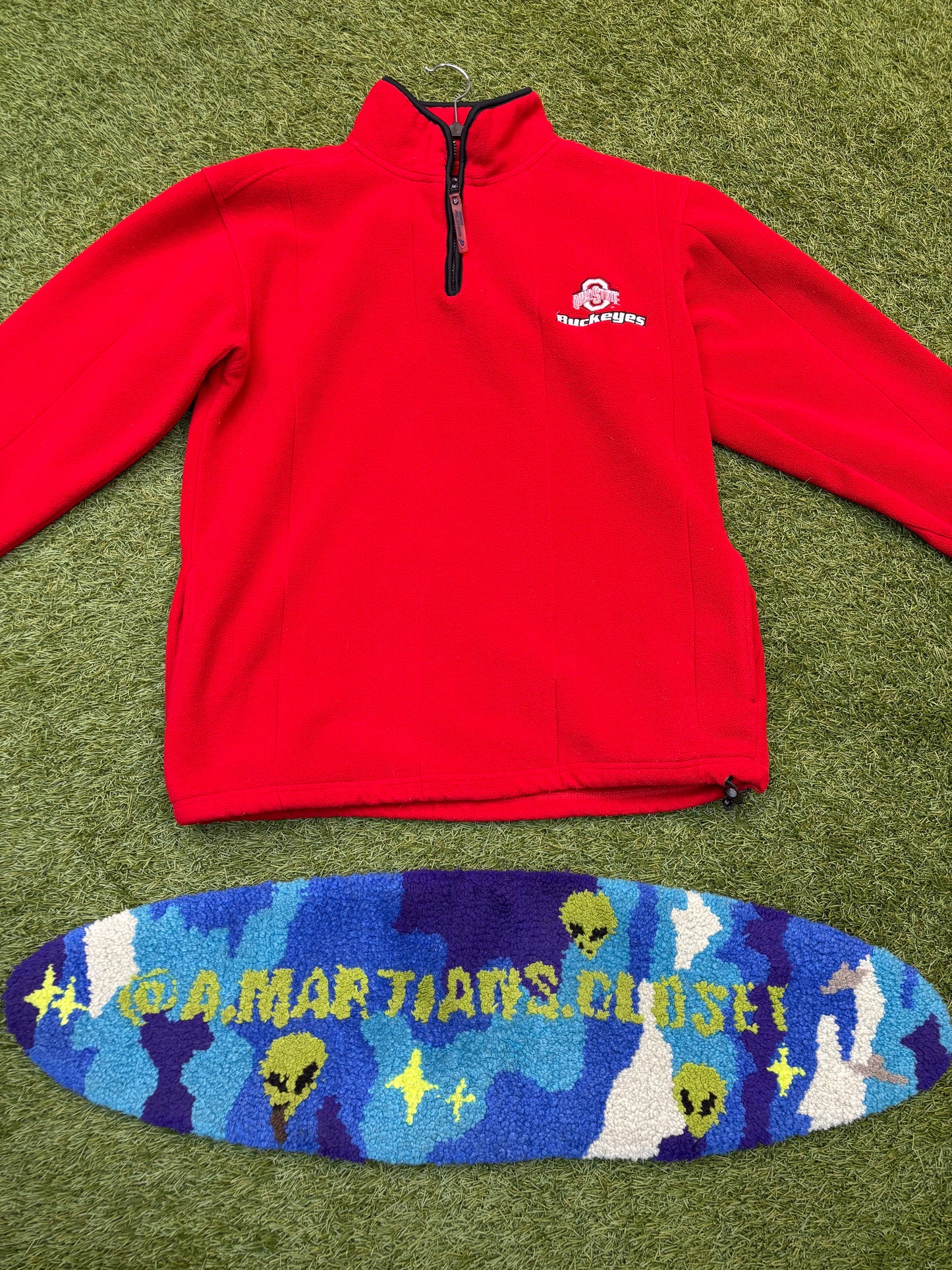 Vintage Pro Edge Quarter Zip Ted Fleece Ohio State Buckeyes
