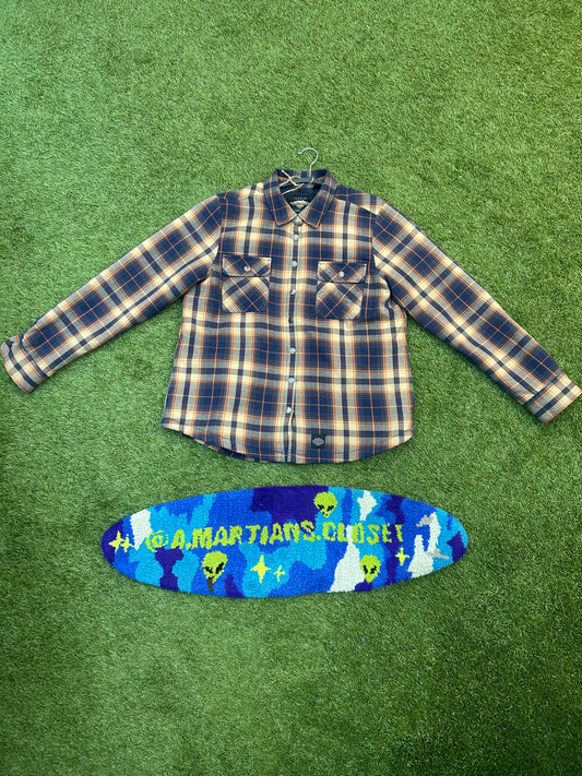 Vintage Harley Davidson Plaid Button Up Collard Jacket