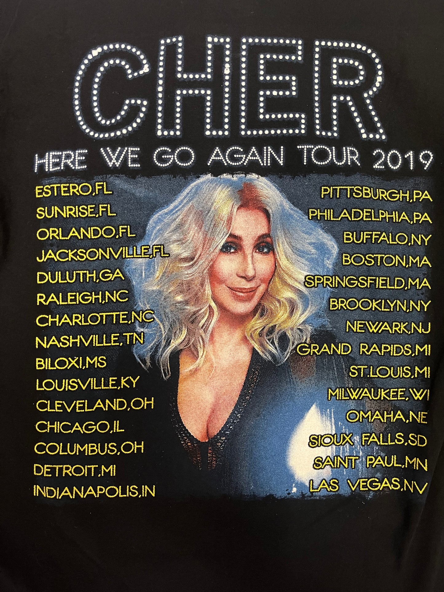 Retro Style 2019 Cher Here We Go Again Tour