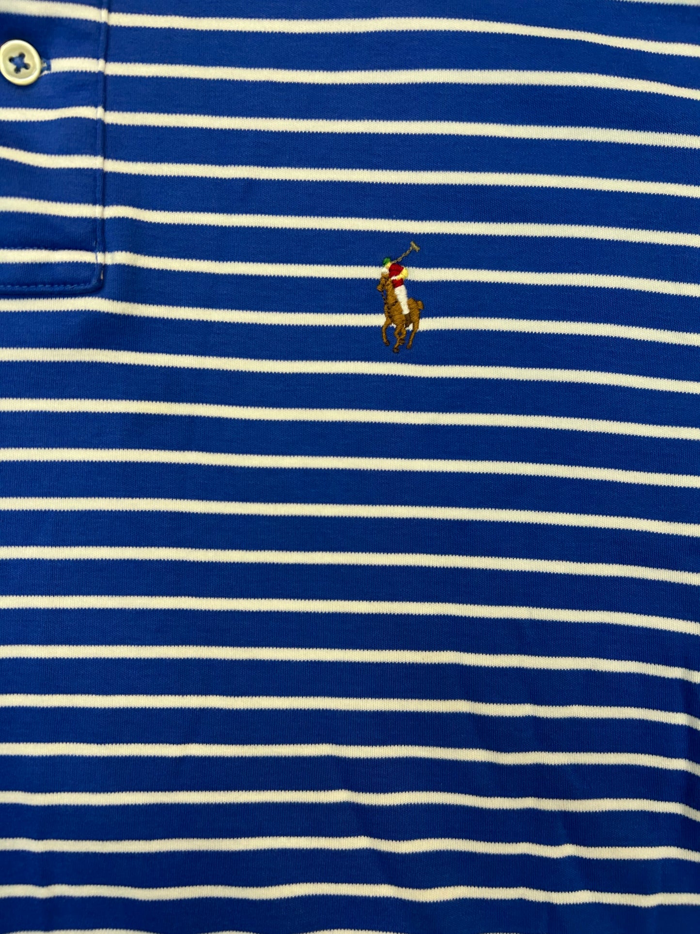 Vintage Polo Ralph Lauren Pin Stripe Collard Tee