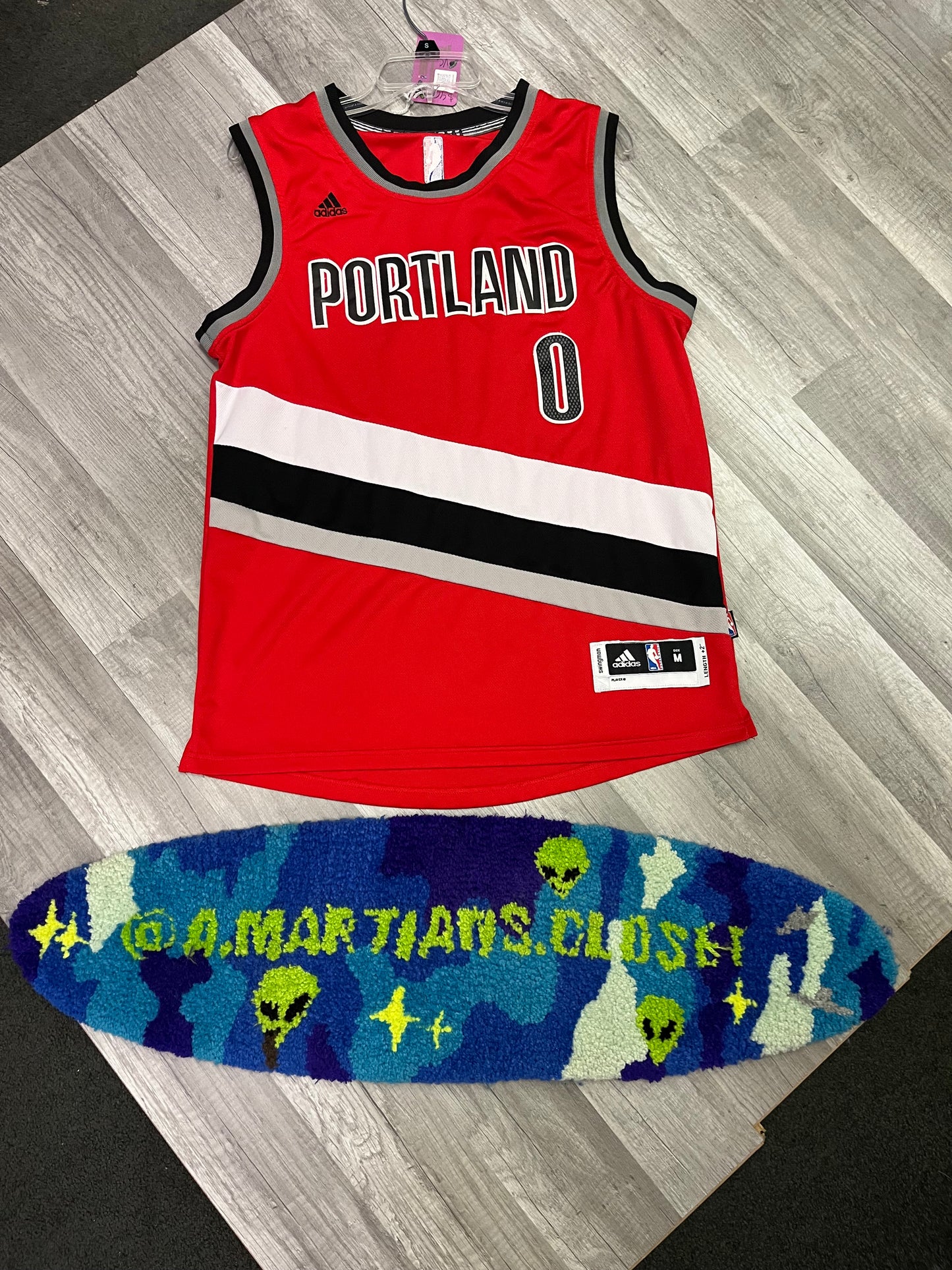 Retro Style Portland Trailblazers Damian Lillard basketball Jersey