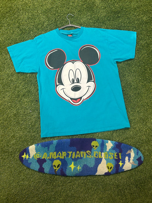 Y2K Disney Big Head Mickey Mouse Tee