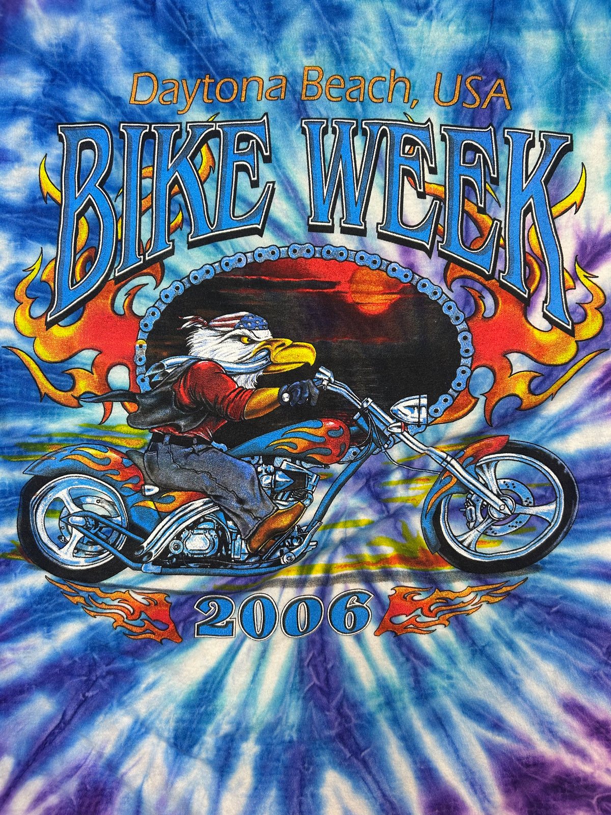 Y2K Daytona Beach Bike Week Tye Dye Tee