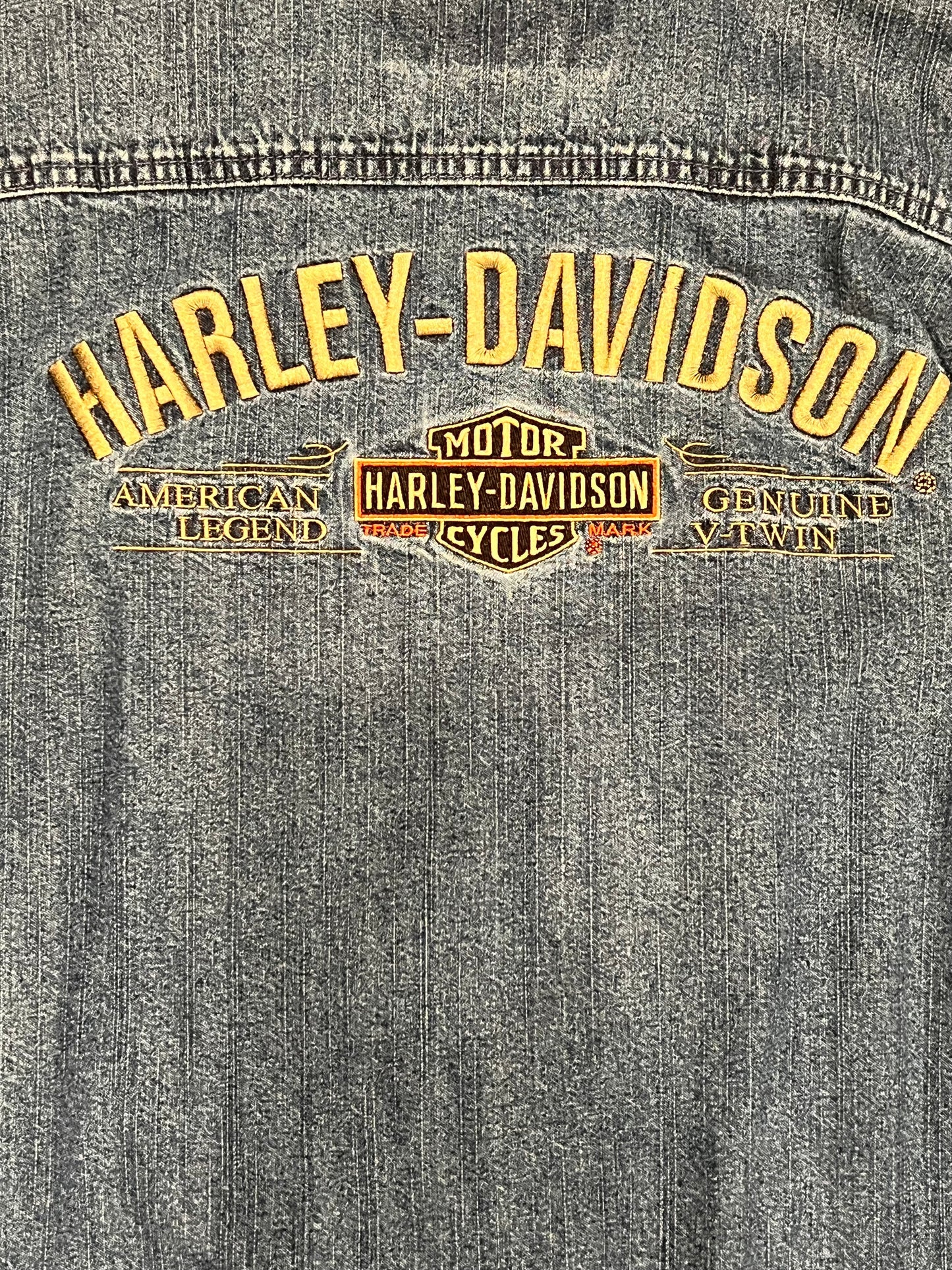 Vintage Harley Davidson Denim Button Up