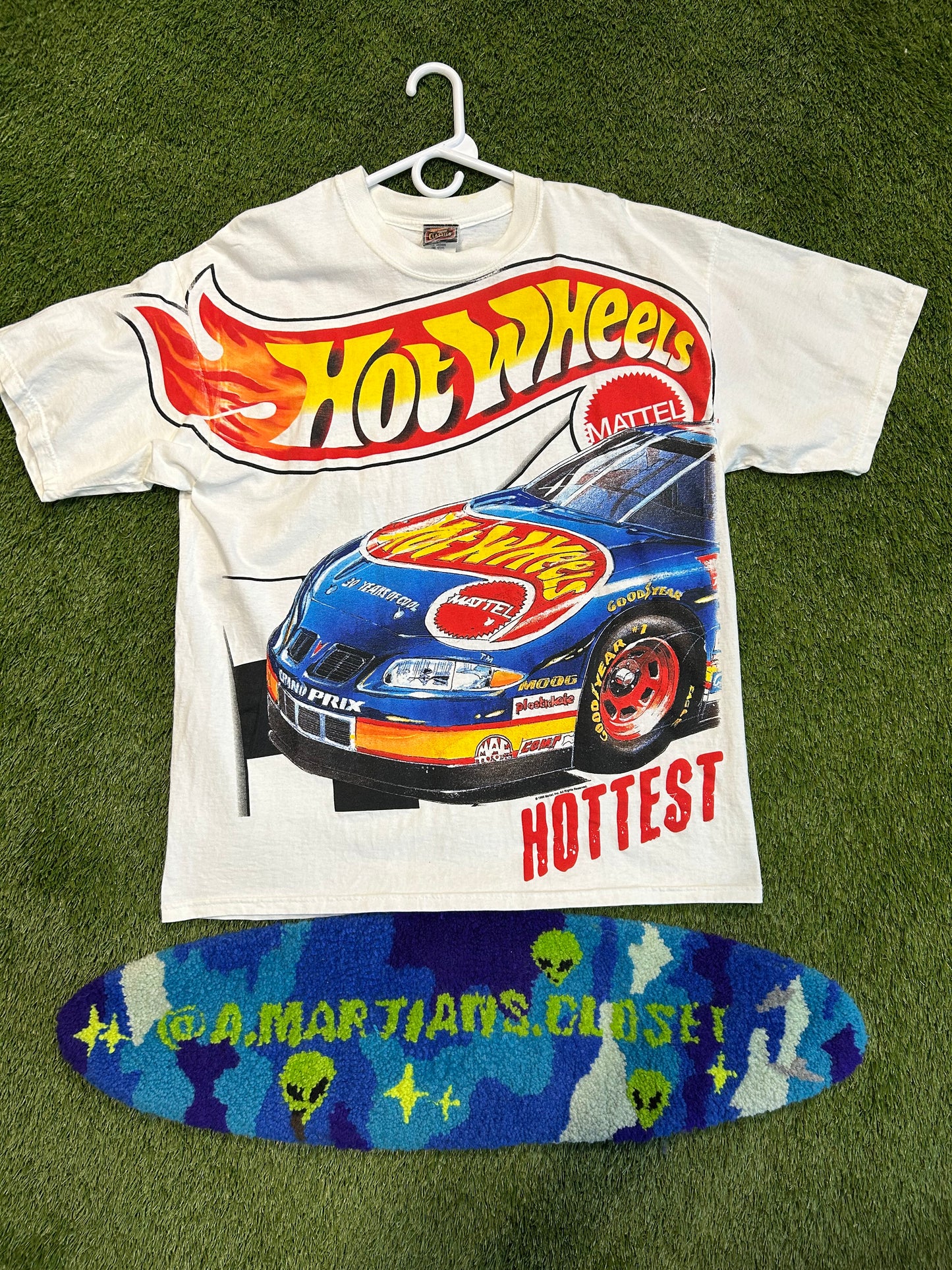 Vintage 1998 Classic Hot Wheels Tag Kyle Petty #44 NASCAR AOP Tee