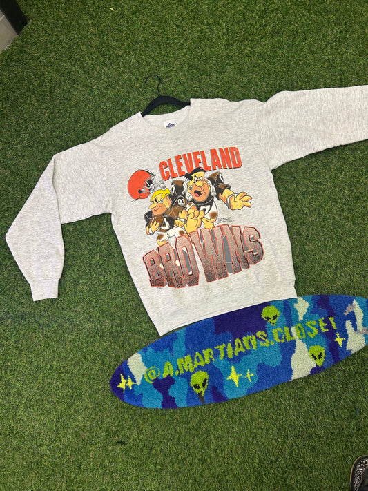 Rare Vintage 1994 The FlintStones X Cleveland Browns Crewneck