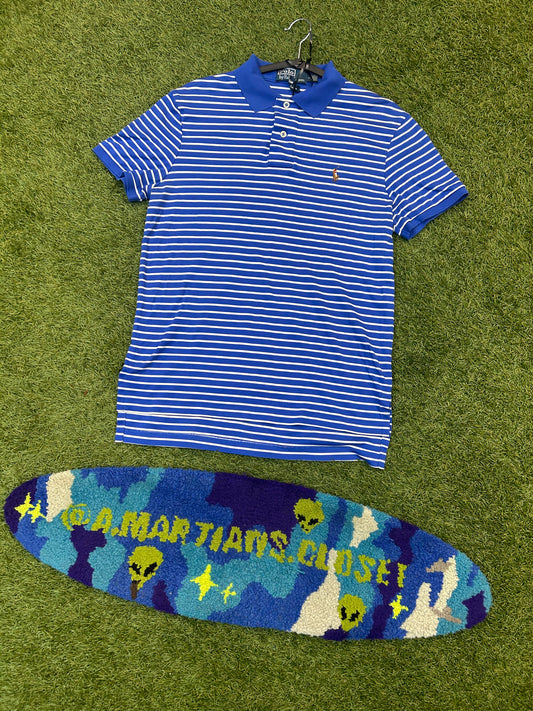 Vintage Polo Ralph Lauren Pin Stripe Collard Tee