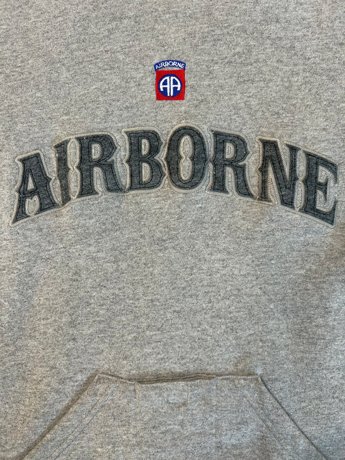 Vintage 90s Embroidered Airborne Hoodie