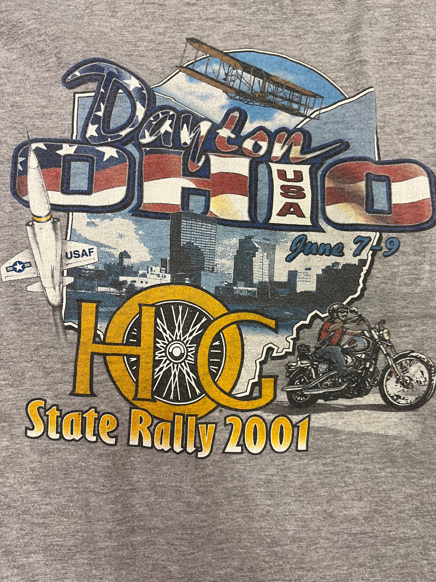 Vintage 2001 Harley Davidson Ohio State Rally Dayton