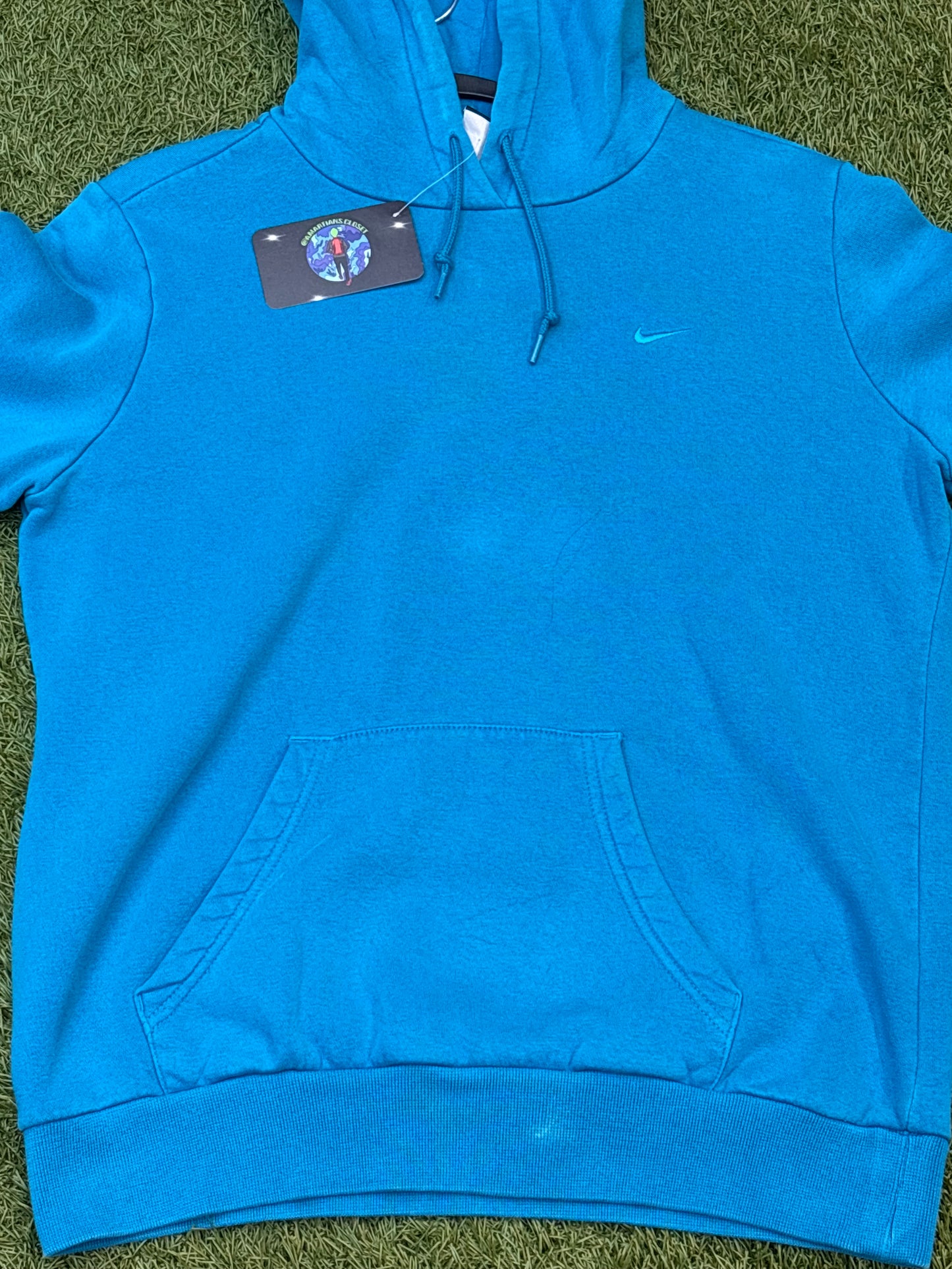 Bright Blue Embroidered Nike Hoodie