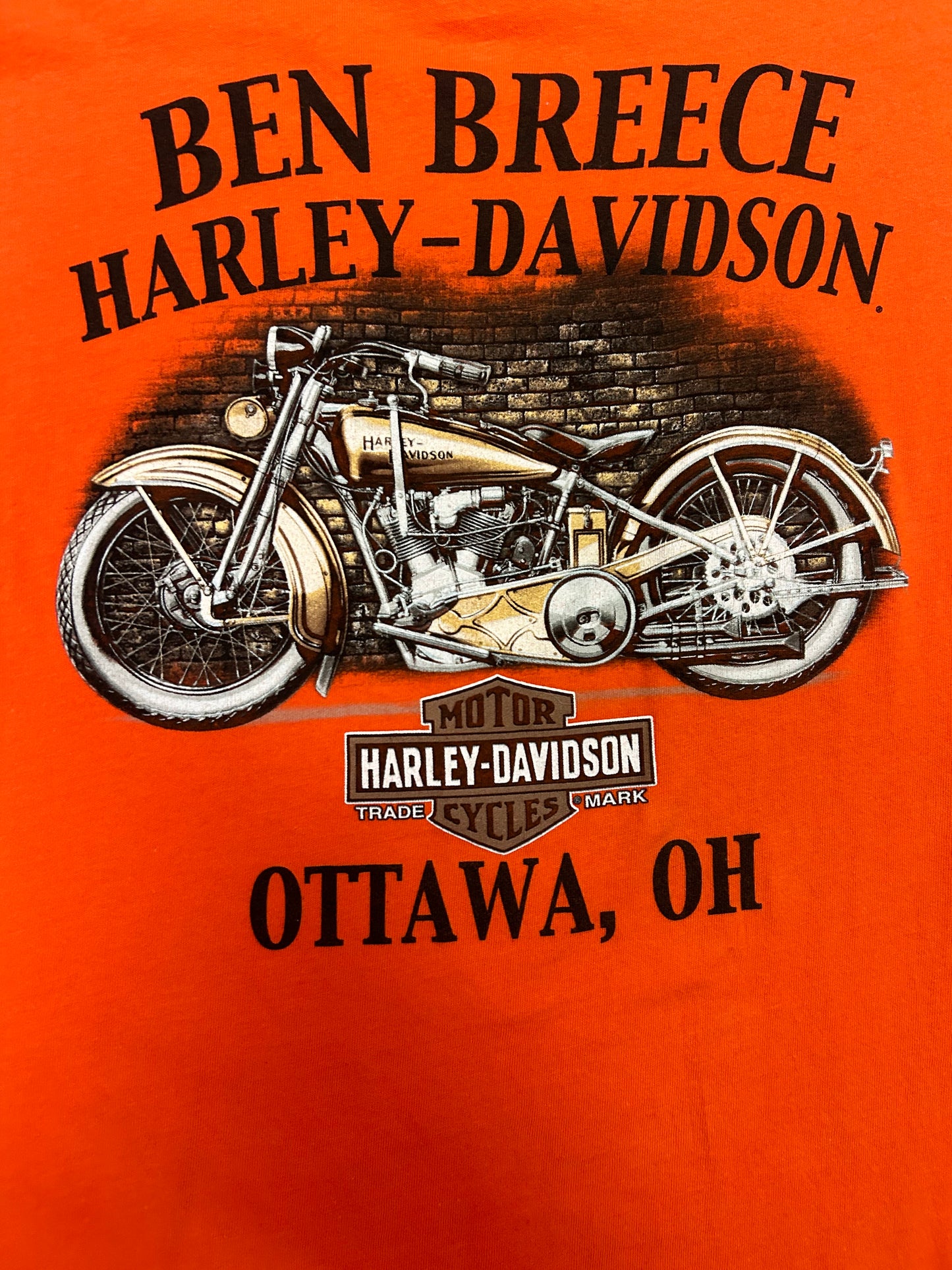 Retro Style 2015 Harley Davidson Ottawa Ohio Tee