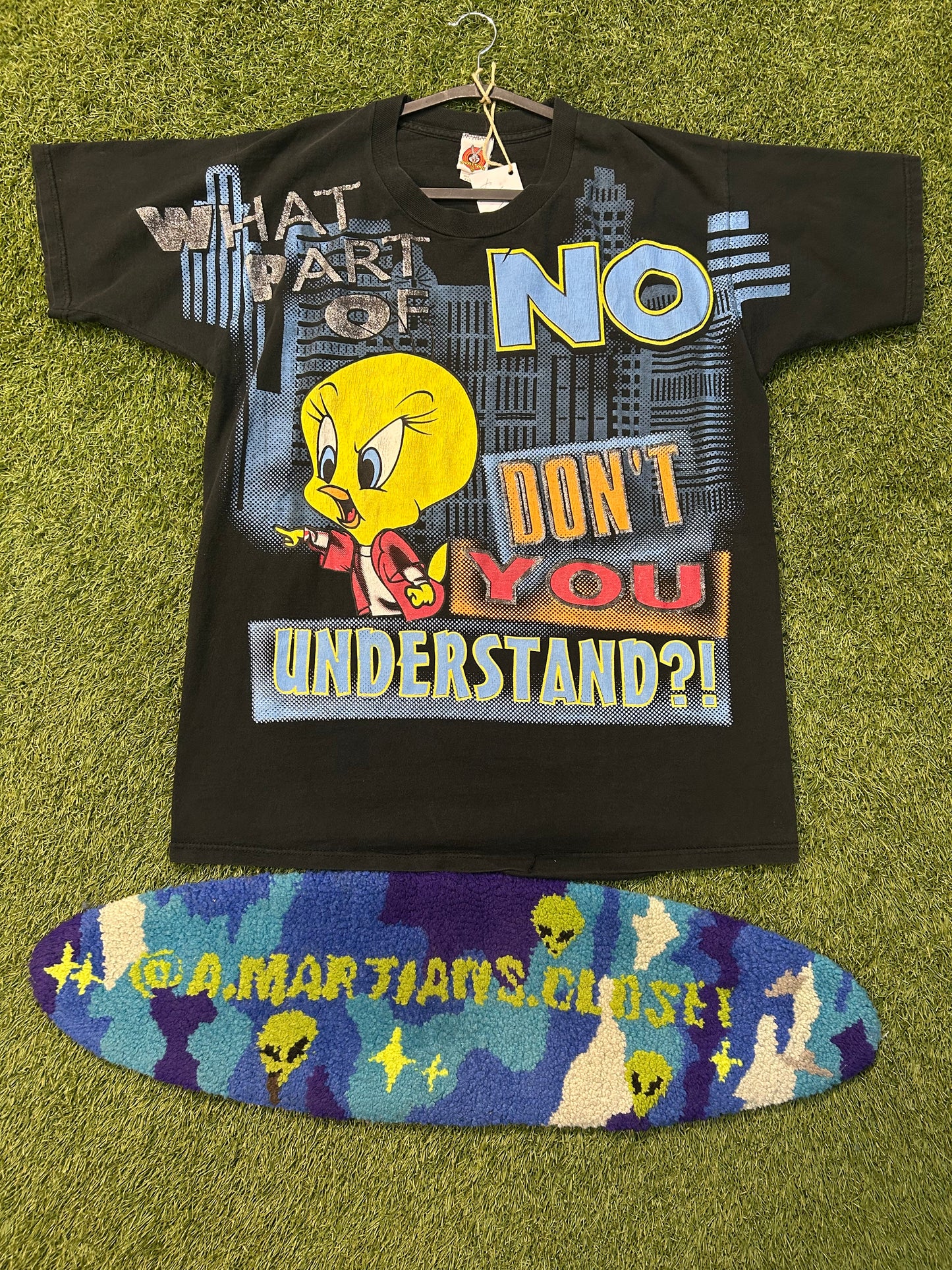Vintage 1998 Tweety Bird What Part Of No Don’t You Understand AOP Front Only Tee