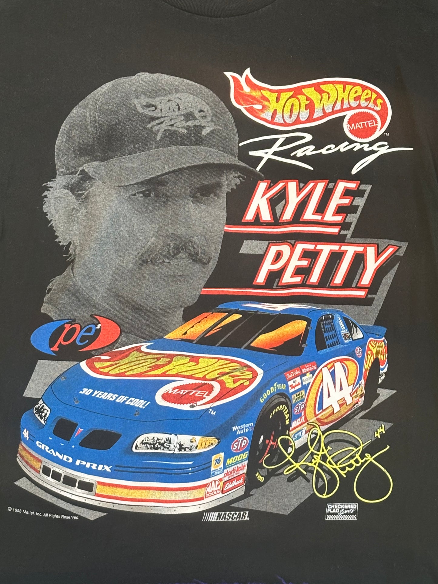 Vintage 1998 Kyle Petty Hot Wheels NASCAR Tee