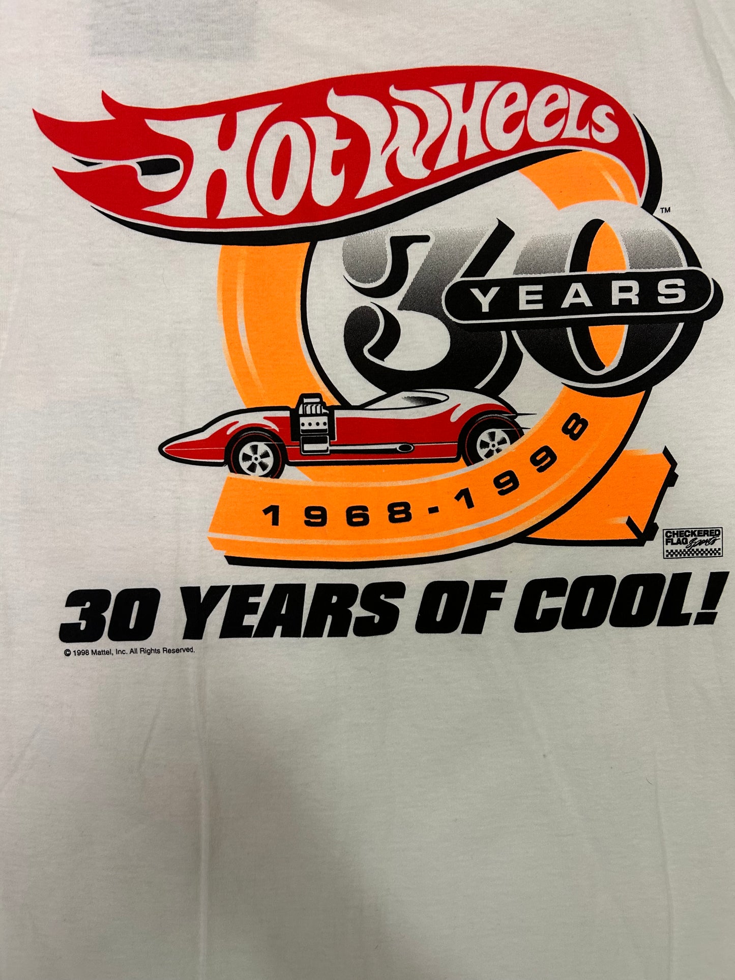 Vintage 1998 30 Years Of Cool Kyle Petty Hot Wheels Tee