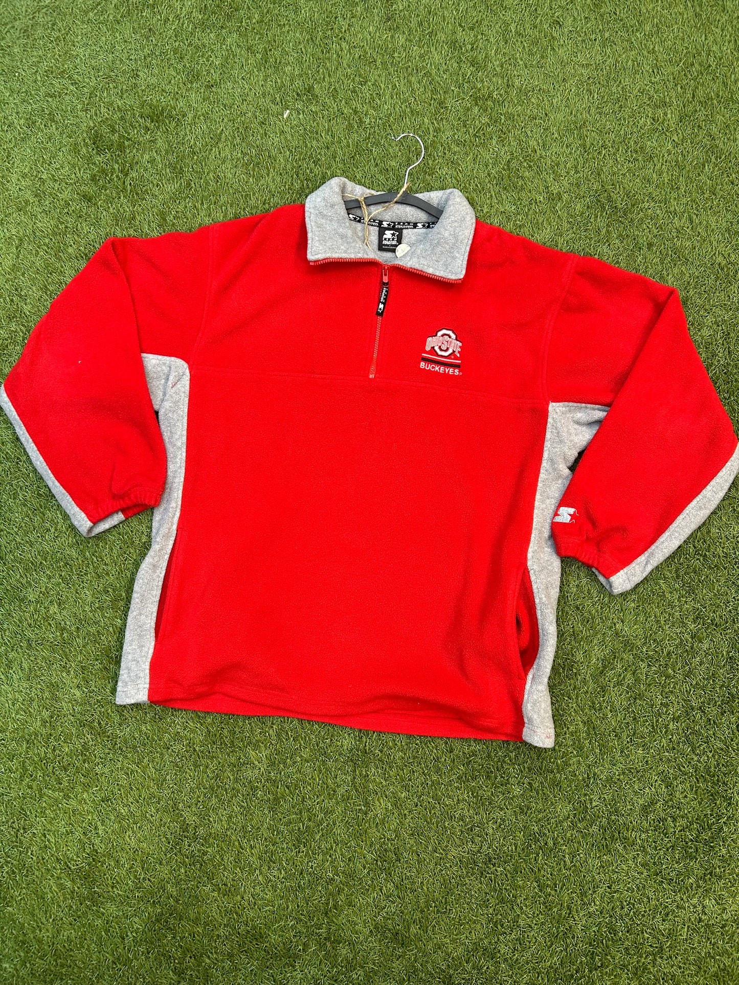 Vintage Starter Ohio State Buckeye QuarterZip W/Pockets