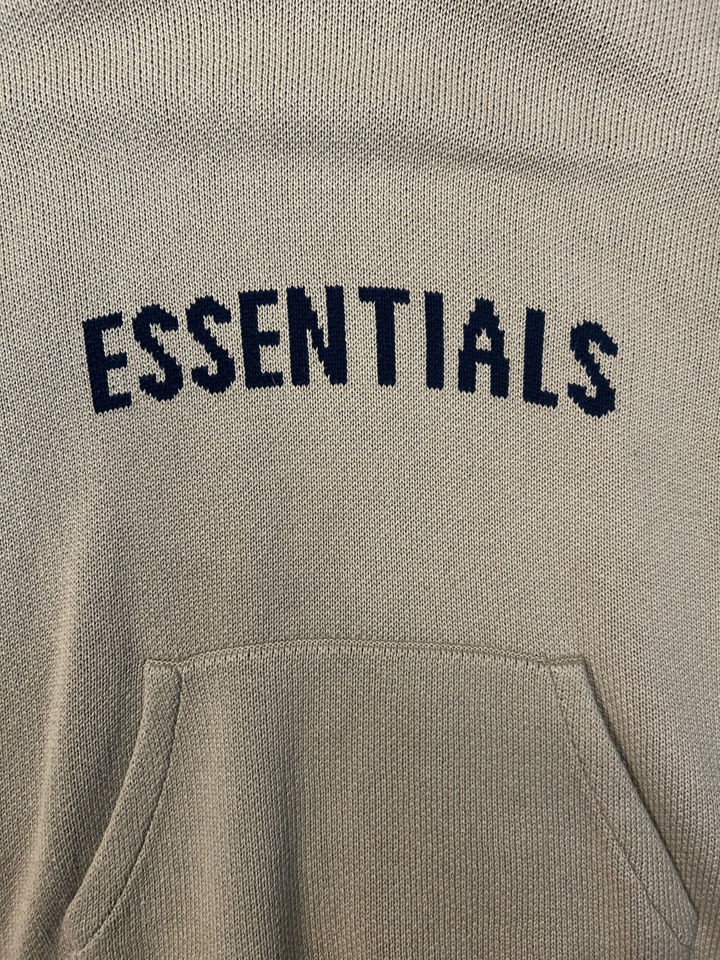 Fear Of God Essentials Tan Knitted Sweater Hoodie